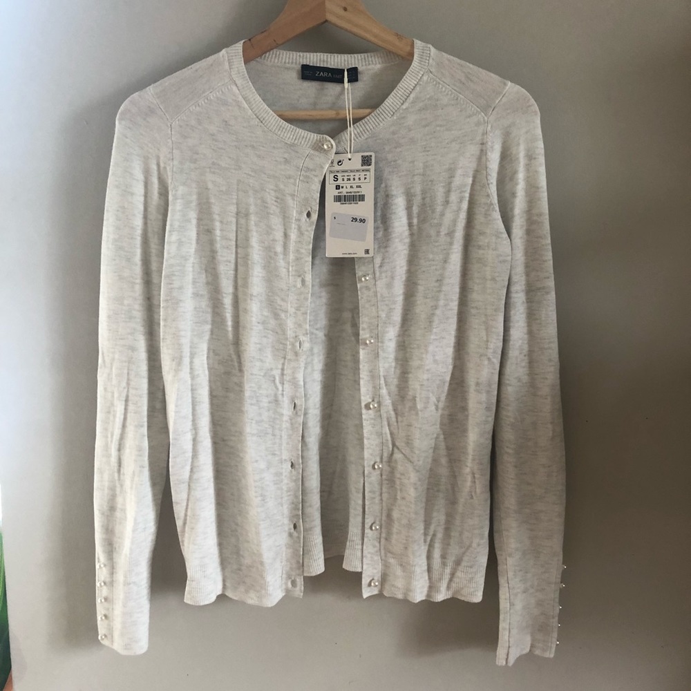 NWT Zara pearl button cardigan